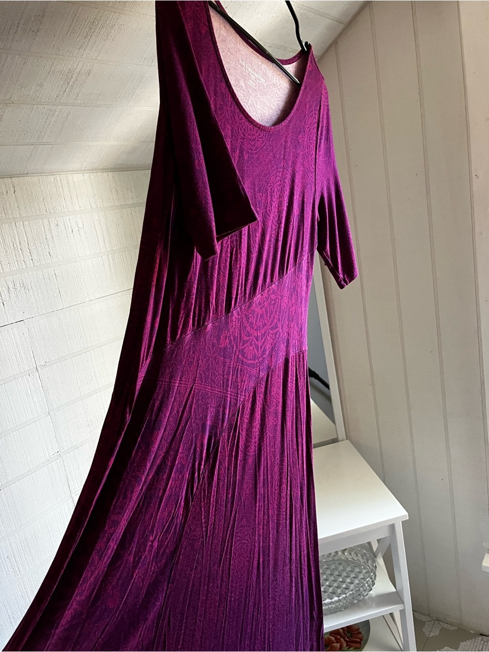 Soft Surroundings Plum Scoop-Neck Maxi Dress
